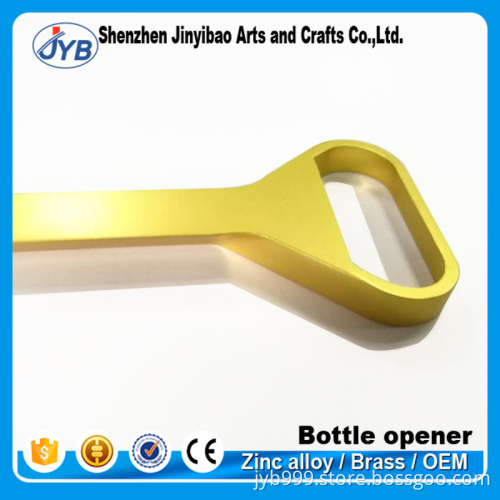 Cheap custom your shape bottle opener gold plated beer opener free engraving logo